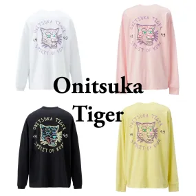 Onitsuka Tiger  |Unisex Street Style Long Sleeves Cotton Oversized Shirts