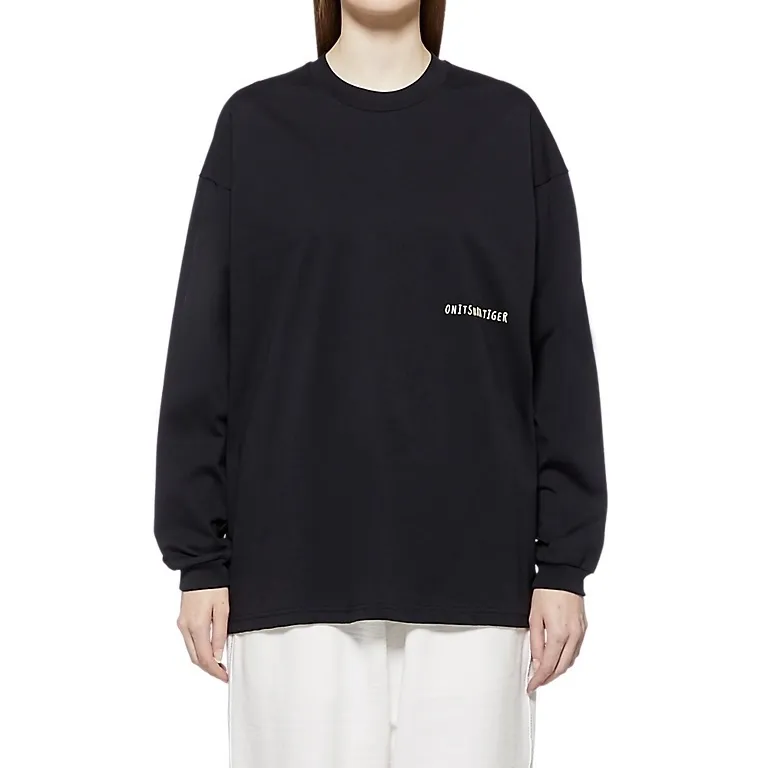 Onitsuka Tiger  |Unisex Street Style Long Sleeves Cotton Oversized Shirts