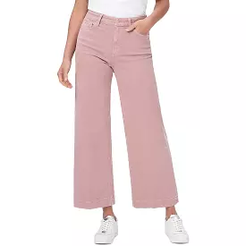 Paige Womens High Rise Cropped Wide Leg Pants