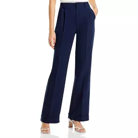 Paige Womens High Rise Pleated Wide Leg Pants