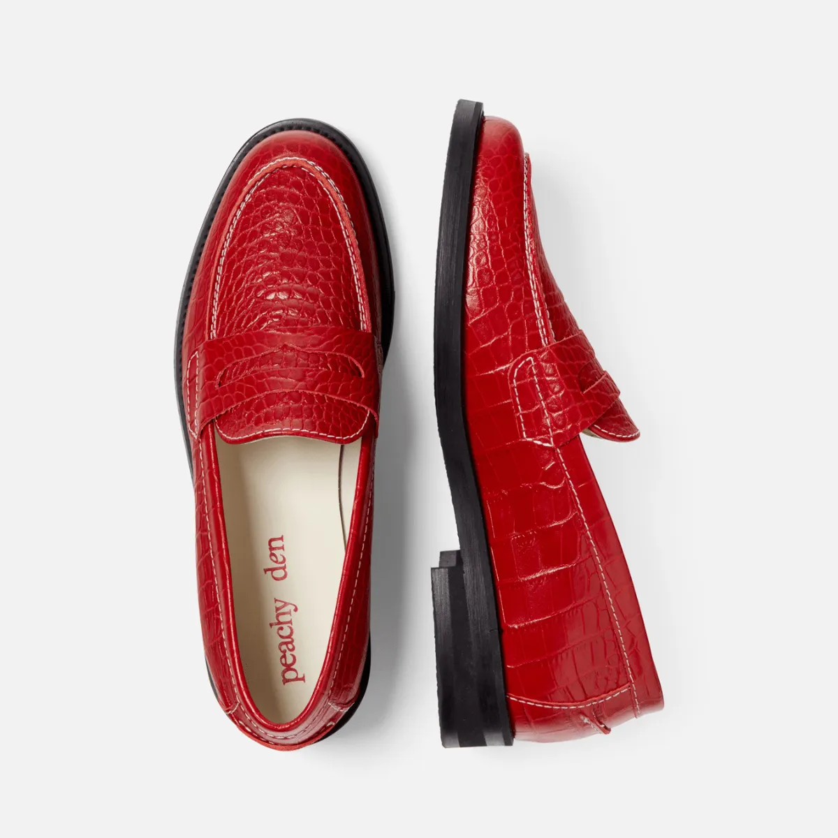 Peachy Den Red Croc Loafer - Women's