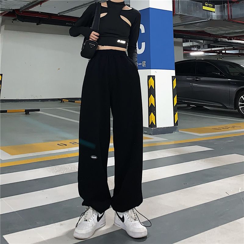 Plain Wide Leg Sweatpants dd11