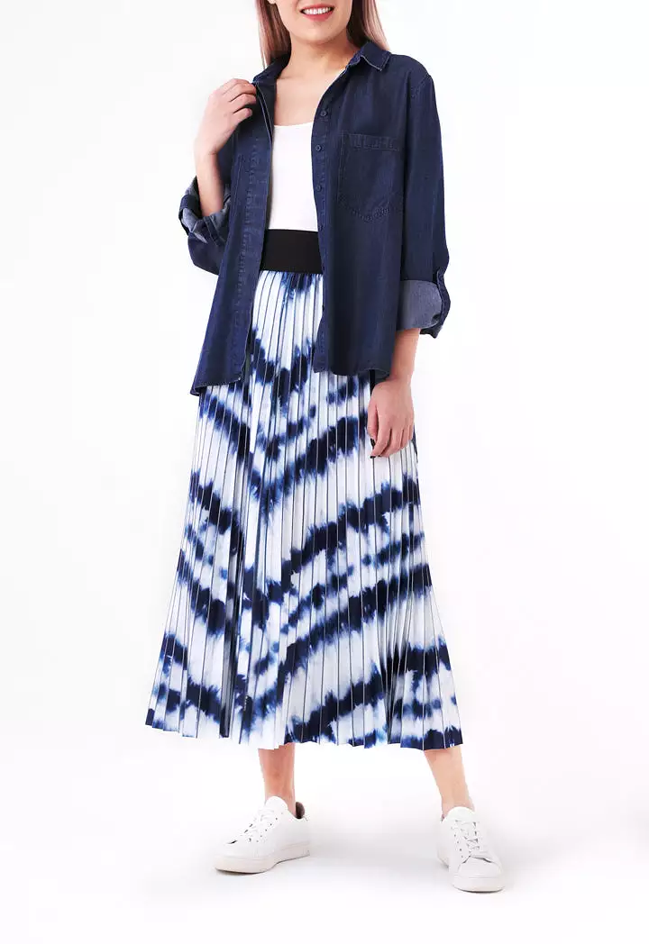 Pleated Tie Dye Skirt