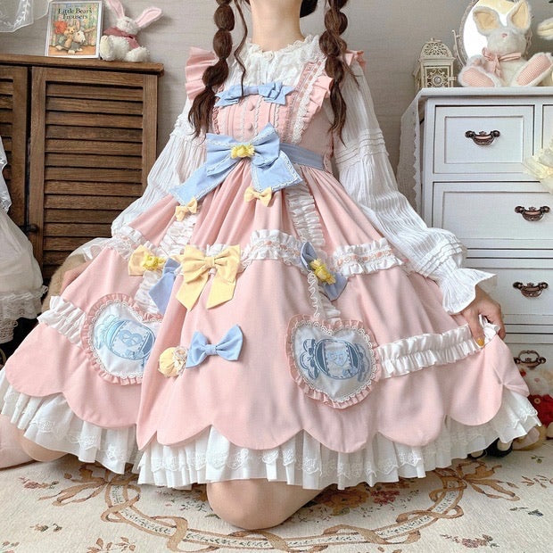 pre order macaroon soy milk lolita JSK dress