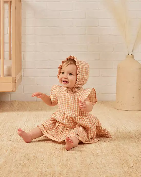 Quincy Mae - Lily Dress - Melon Gingham