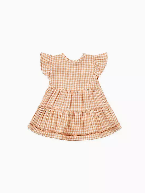 Quincy Mae - Lily Dress - Melon Gingham