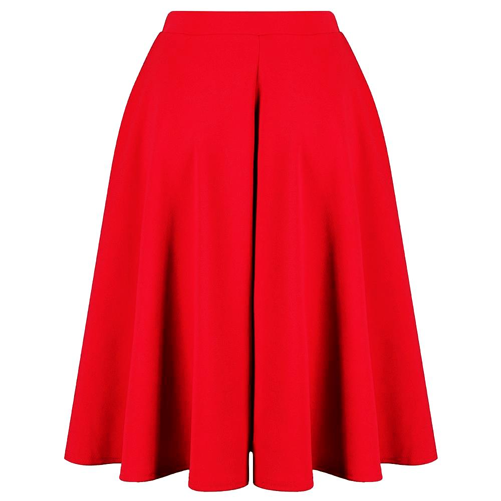 Red 1950s Vintage Rockabilly Swing Skirt