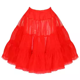 Red Net Vintage Rockabilly 50s Petticoat Skirt