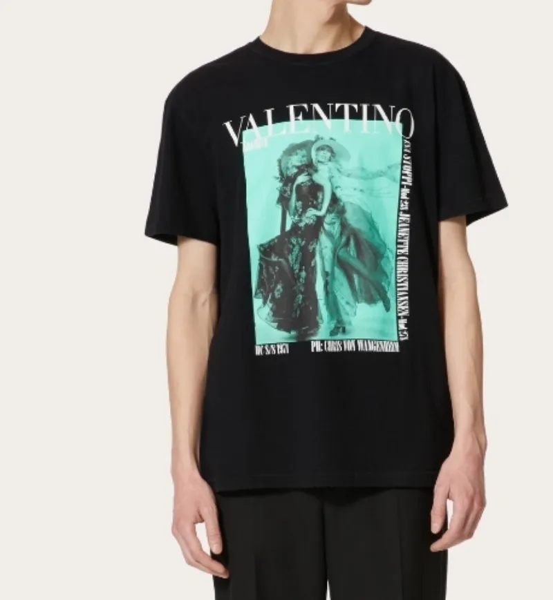 VALENTINO  |Street Style Cotton Oversized Luxury T-Shirts