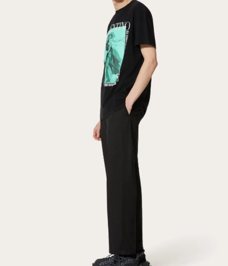 VALENTINO  |Street Style Cotton Oversized Luxury T-Shirts