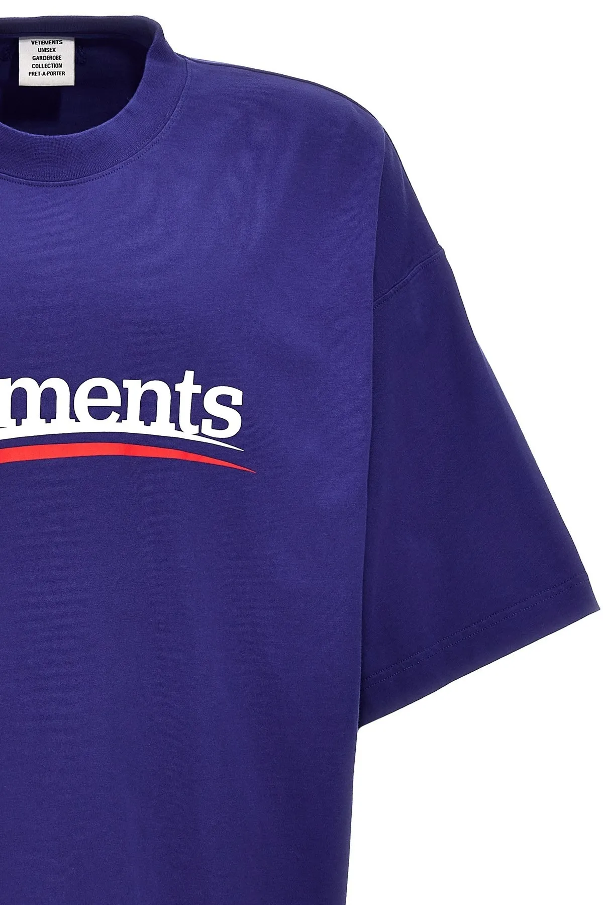 VETEMENTS  |Street Style Cotton Short Sleeves Oversized Logo T-Shirts