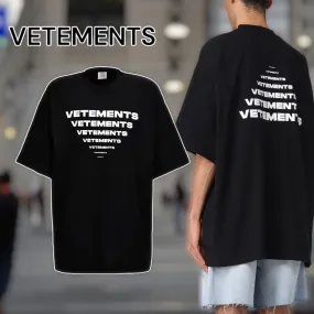 VETEMENTS  |Unisex Street Style Plain Cotton Short Sleeves Oversized