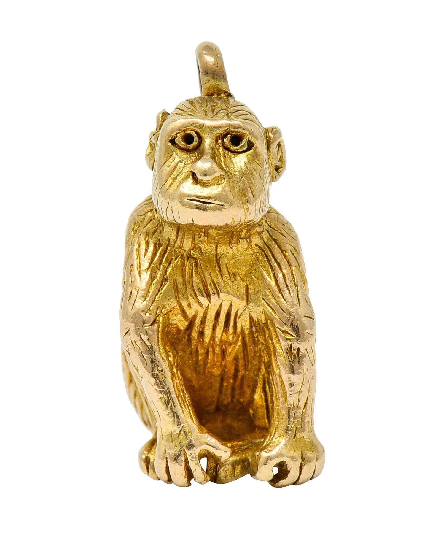 Vintage 14 Karat Gold Monkey Charm