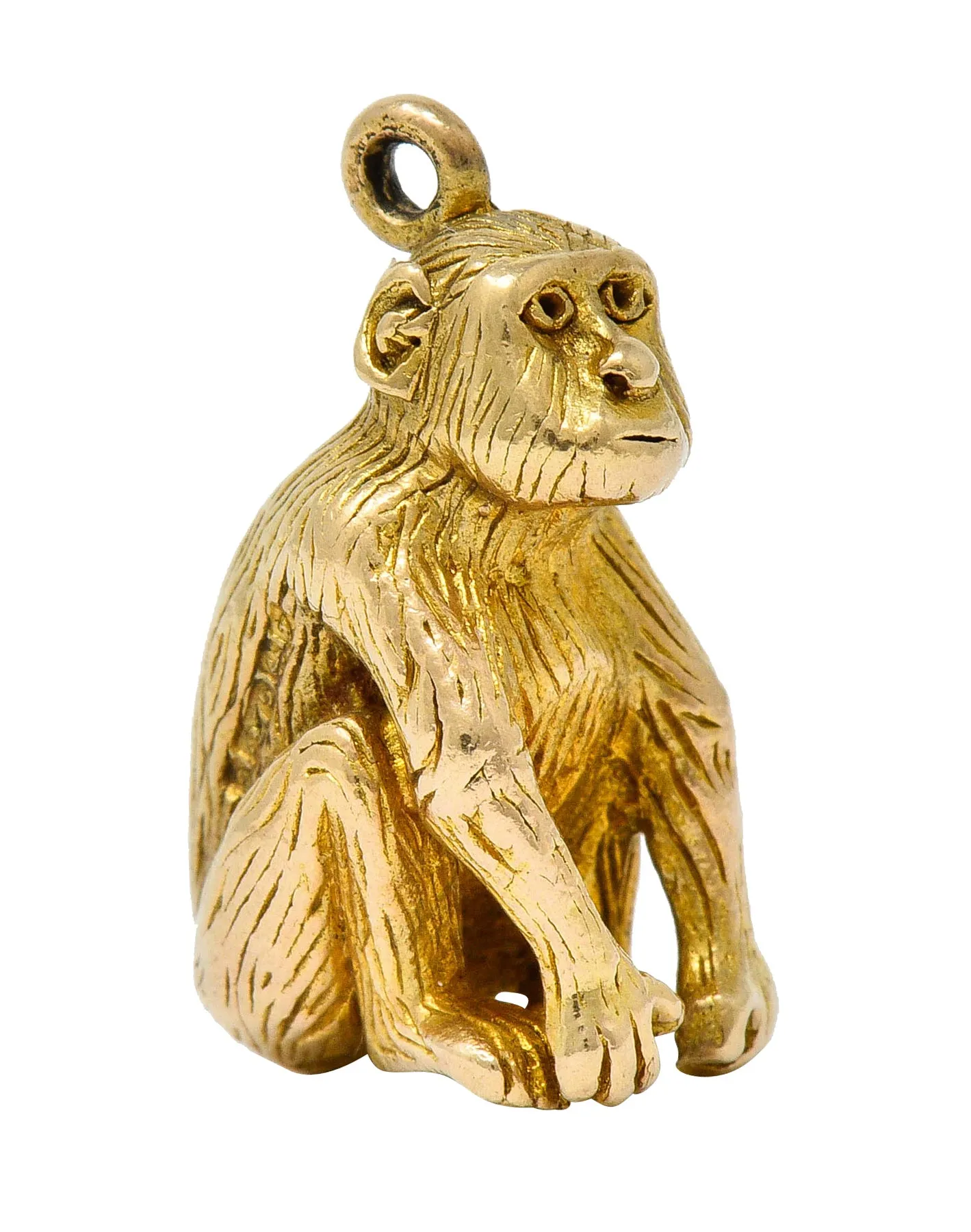 Vintage 14 Karat Gold Monkey Charm