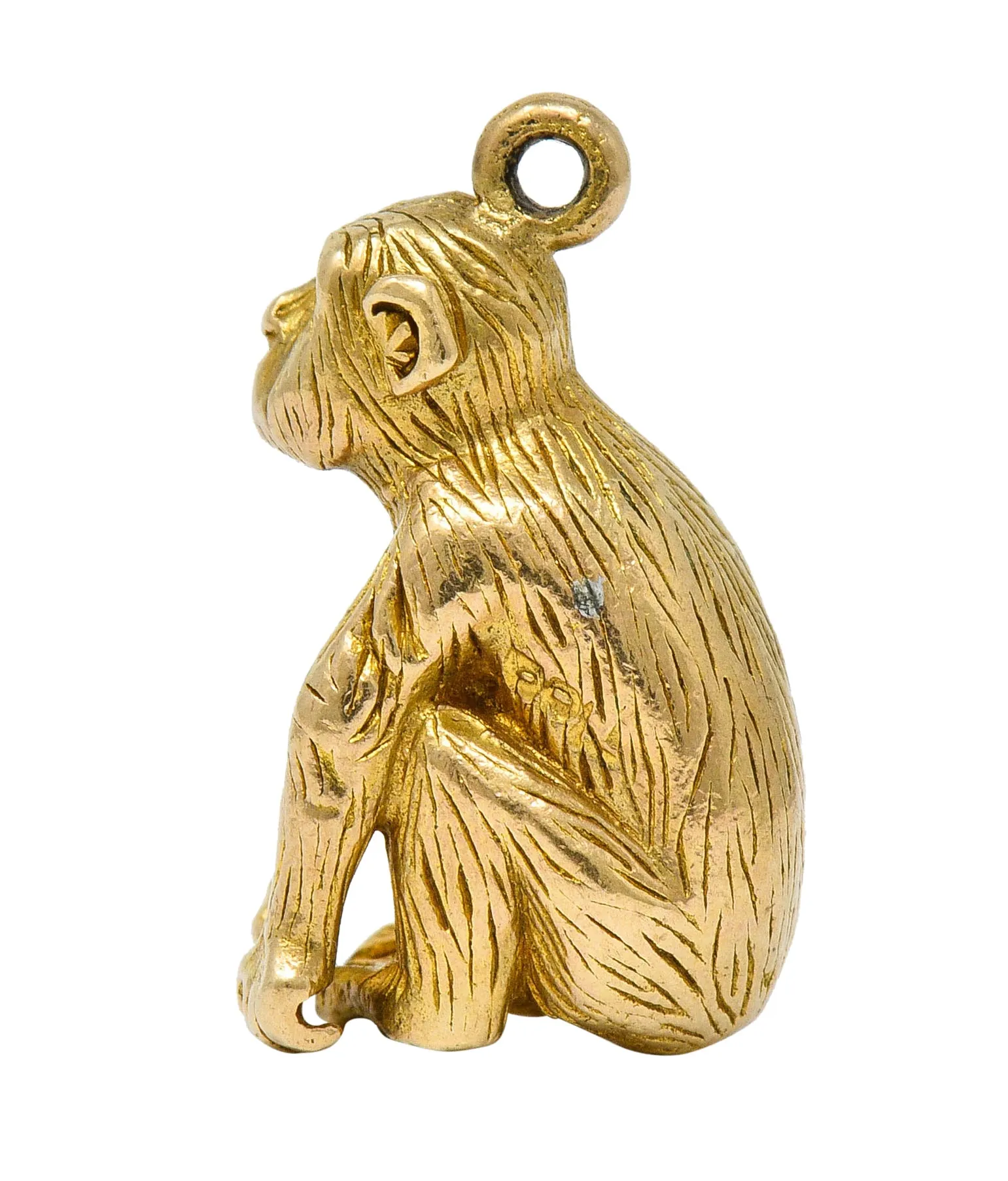 Vintage 14 Karat Gold Monkey Charm