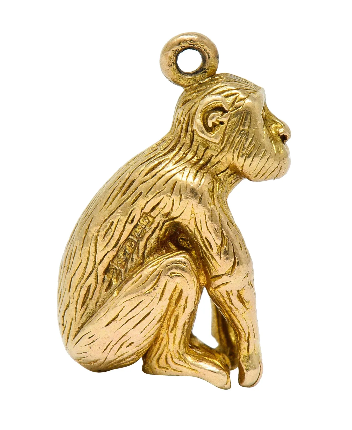 Vintage 14 Karat Gold Monkey Charm