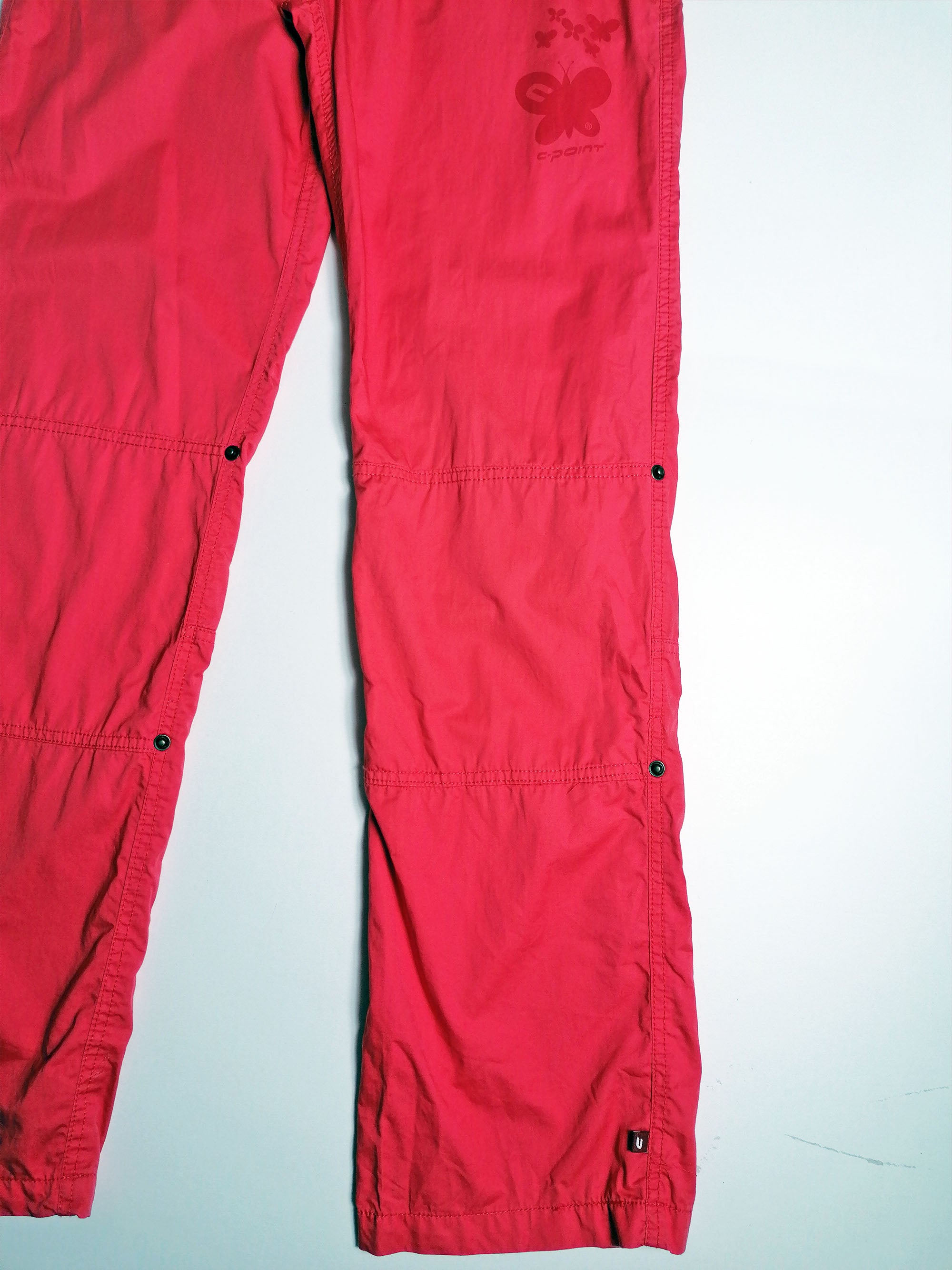 Y2K Soft Shell Low-Waist Pink Cargo Pants - size L